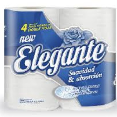 Papel Higiénico Elegante Doble Hoja 4 Rollos De 30 Mts.