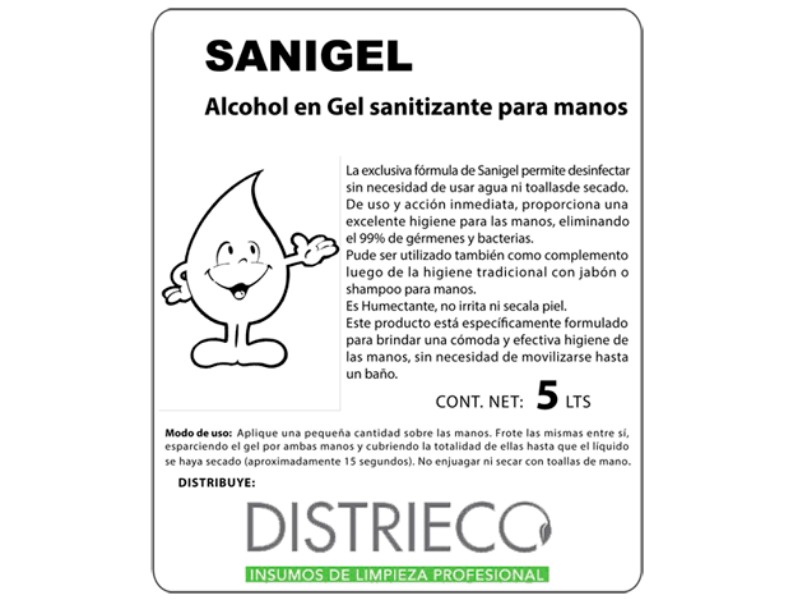 Alcohol En Gel X 5 Lts